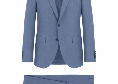 Abito blu monopetto in lino